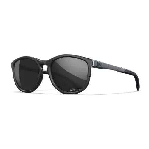 Wiley X BRAVO CAPTIVATE Black Mirror lens, Matte Black / Graphite Grey frame