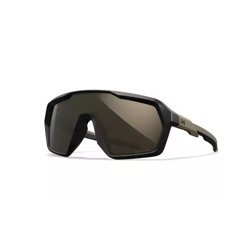 Wiley X CITADEL Captivate Tungsten Mirror Lens / Matte Black and Tan Frame