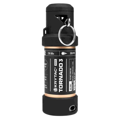 Krytac TORNADO 3 Timed Airsoft Frag Grenade - Black & Gold - PRE-ORDER