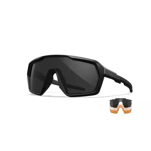 Wiley X CITADEL Clear/Grey/Light Rust Lens, Matte Black Frame