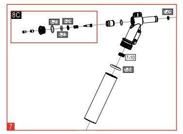 Valve Chamber Assembly 7.5J HDR68 / TR68 Paintball Revolver