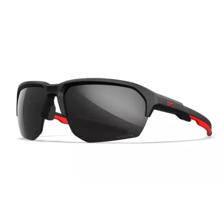 Wiley X WX JAKL Captivate Black Mirror Lens / Matte Black/Red Frame - American Sniper Signature Series)