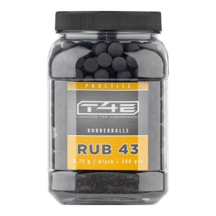 Umarex T4E PRACTICE Series RUB43 .43 Cal Rubber Ball Ammunition 500pce