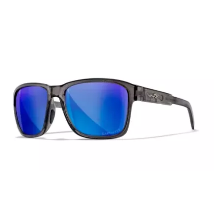 Wiley X TREK Captivate Polarised Blue Mirror Lens / Gloss Crystal Dark Grey Frame