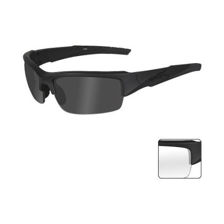 Wiley X WX VALOR 2.5 - Smoke Grey + Clear Lenses / Matte Black Frame