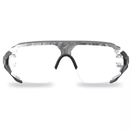 Edge Tactical Eyewear TAVEN - Black Frame with Gray TPR / Clear Vapor Shield Lens