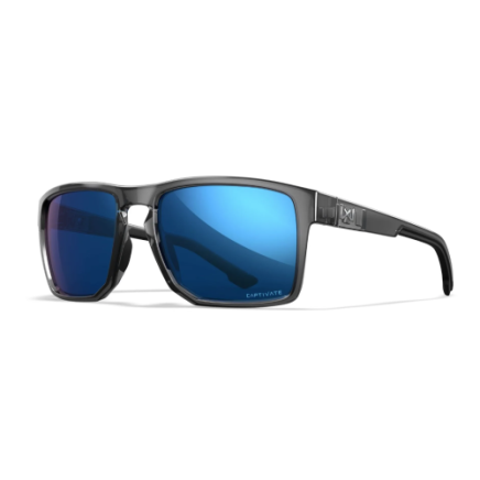 WX FOUNDER Captivate Polarised Blue Mirror / Gloss Crystal Grey Frame
