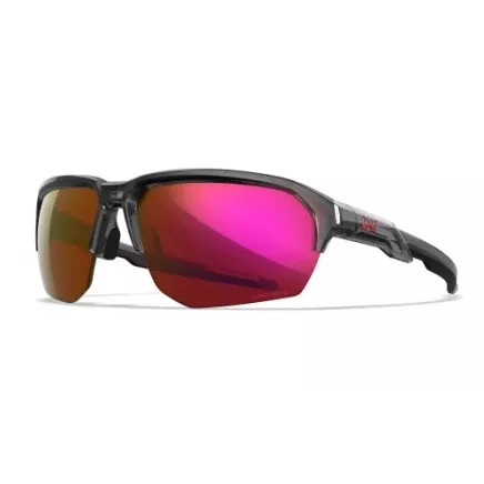 Wiley X WX JAKL Captivate Red Mirror Lens / Gloss Crystal Grey Frame