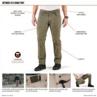 5.11 Tactical Defender-Flex Range Pants Medium Leg (32") - Ranger Green