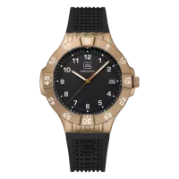 Glock Precision Coyote Steel Case / Black Silicone Strap Watch GW-15-7-22