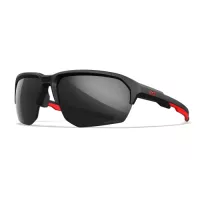 Wiley X WX JAKL Captivate Black Mirror Lens / Matte Black/Red Frame - American Sniper Signature Series)