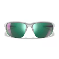 Wiley X WX JAKL Captivate Polarised Green Mirror Lens / Polished White Frame