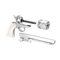 Tokyo Marui M1851 Navy Airsoft Spring Revolver - Silver