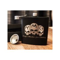 Heavy Machine Gun Clothing HMG Original Logo Hip Flask - Matte Black