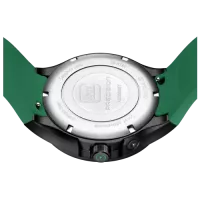 Glock Precision Black Steel Case / Green Silicone Strap Watch GW-19-4-22