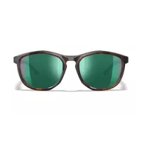 Wiley X WX BRAVO CAPTIVATE Polarised Green Mirror lens, Gloss Tortoise / Gloss Black frame