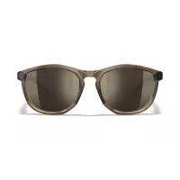 Wiley X WX BRAVO CAPTIVATE Tungsten Mirror Lens, Gloss Crystal Tan / Matte Black Frame