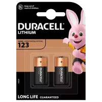 Duracell Lithium DL123 CR123A Batteries - 2 Pack