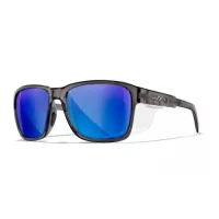 Wiley X TREK Captivate Polarised Blue Mirror Lens / Gloss Crystal Dark Grey Frame