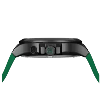 Glock Precision Black Steel Case / Green Silicone Strap Watch GW-19-4-22