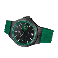Glock Precision Black Steel Case / Green Silicone Strap Watch GW-19-4-22