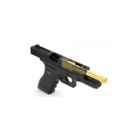 Laylax Carbon8 Striker 9 14mm CCW Threaded Outer Barrel for G17 Gen3 / G18c - Gold