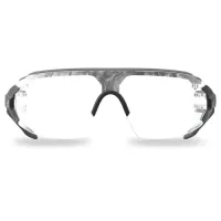 Edge Tactical Eyewear TAVEN - Black Frame with Gray TPR / Clear Vapor Shield Lens