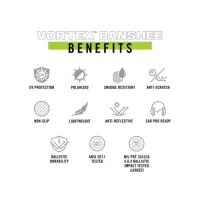 Vortex Optics Range Point Protective Glasses - Black / Clear