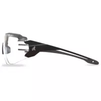 Edge Tactical Eyewear TAVEN - Black Frame with Gray TPR / Clear Vapor Shield Lens