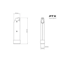 Gate 80 Round Mid-Cap Magazine for GATE PTX HPA Pistol - PRE ORDER