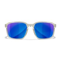 Wiley X WX ALFA Captivate Polarised Blue Mirror Lens / Gloss Clear Crystal Frame