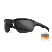 Wiley X WX JAKL Clear/Grey/Light Rust Lenses / Matte Black Frame Set