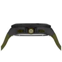 Glock Precision Limited Edition Black Titanium Case / Green Silicone & Black Mesh Strap Watch GW-27-1-24