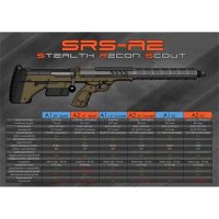 Silverback Airsoft SRS A2/M2 Covert Sniper Rifle - 16in Barrel, Black Stock, Right Hand