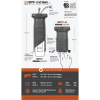 PTS Syndicate EPF2-S Short Vertical Foregrip Black