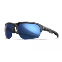 Wiley X WX JAKL Captivate Polarised Blue Mirror Lens / Gloss Crystal Grey Frame