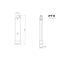 Gate 120 Round Mid-Cap Magazine for GATE PTX HPA Pistol - PRE-ORDER